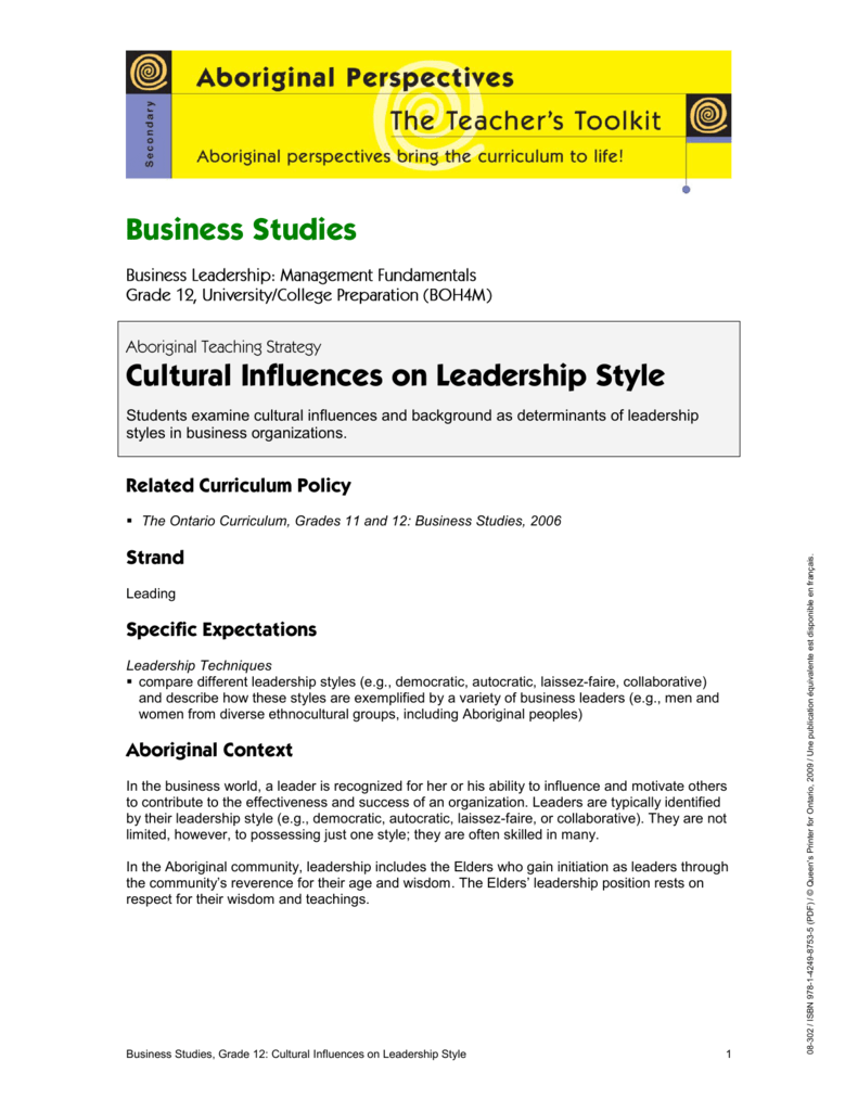 Cultural Influences On Leadership Style