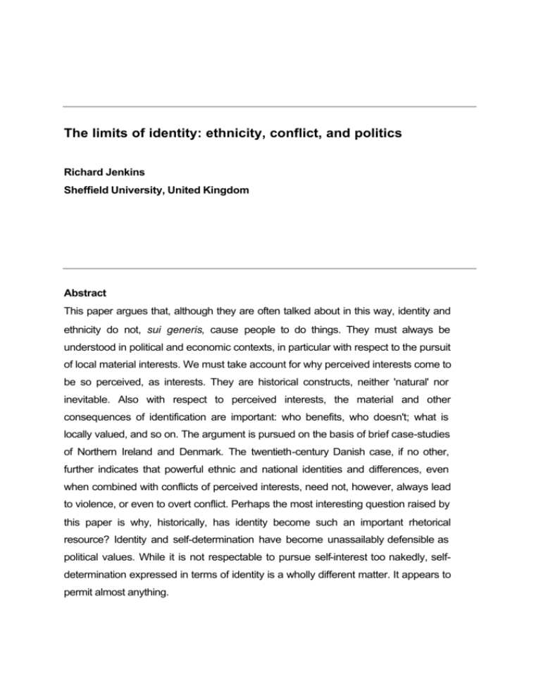 thesis on identity politics