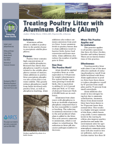 Treating Poultry Litter with Aluminum Sulfate (Alum)