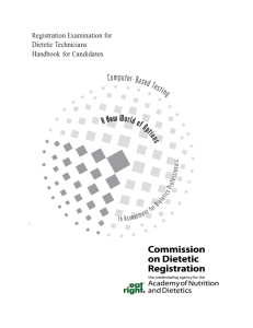 2016 DTR Handbook - Commission on Dietetic Registration