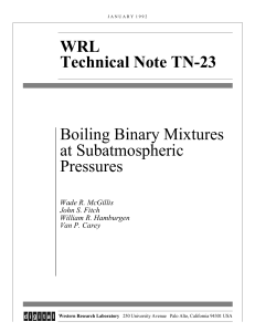 Boiling Binary Mixtures at Subatmospheric Pressures