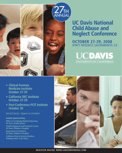 UC Davis National Child Abuse and Neglect Conference OCTObER