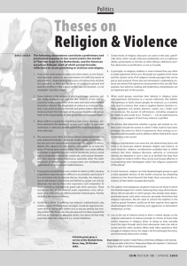 Theses on Religion & Violence