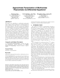 Approximate Factorization of Multivariate Polynomials via
