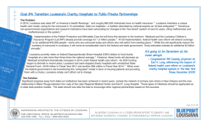 transition louisiana's charity hospitals to public