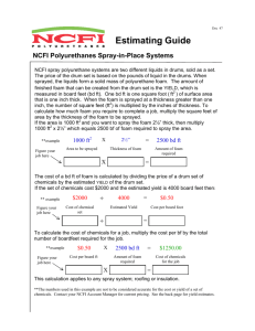 Estimating Guide for NCFI Spray-in