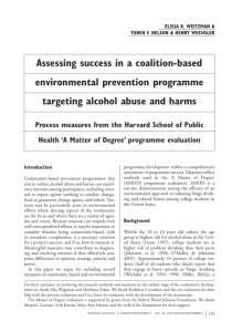 Assessing success in a coalition-based environmental prevention