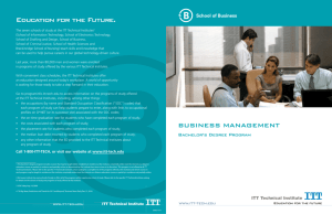 Business Management - ITT Technical Institute