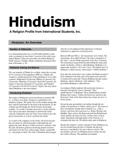 Hinduism Profile 2004 - International Students, Inc.