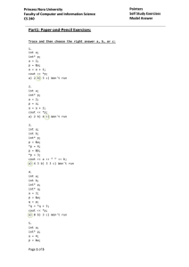 Pencil Exercises: -and- Paper : Part1 - CS 240