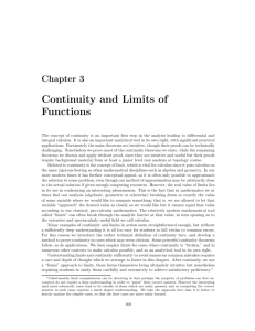 Continuity and Limits of Functions