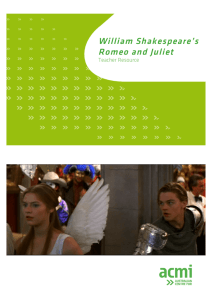 the Romeo + Juliet Resource Kit