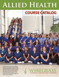 Allied Health Course Catalog - Wiregrass Georgia Technical College