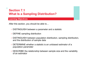Section 7.1 What Is a Sampling Distribution?