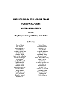 anthropology and middle class working families: a