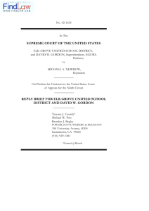 supreme court of the united states reply brief for elk grove unified