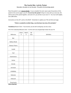 The Scarlet Ibis: Activity Packet - Mrs. Wilson