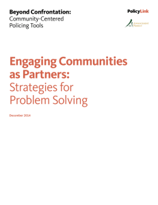 Engaging Communities as Partners: Strategies for Problem Solving