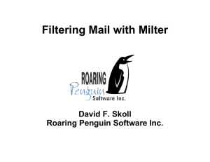Filtering Mail with Milter