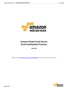 Amazon Simple Email Service Email Sending Best Practices