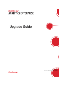Upgrade Guide - MicroStrategy Help