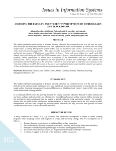 assessing the faculty and students' perceptions of desire2learn and