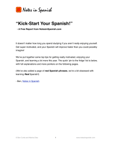 Kick-Start Your Spanish