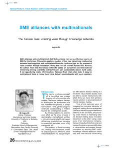 SME alliances with multinationals
