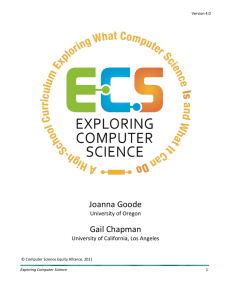 Exploring Computer Science - CSTA