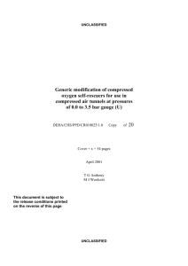 DERA/CHS/PPD/CR010025/1.0 Generic modification of
