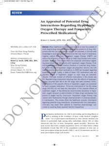An Appraisal of Potential Drug Interactions Regarding