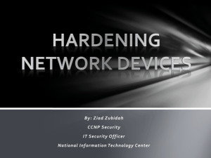 Hardening Network Devices tutorial