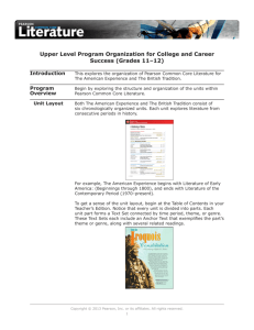 Upper Level Program Organization for College and