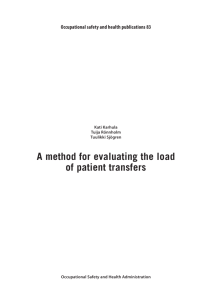 A method for evaluating the load of patient transfers