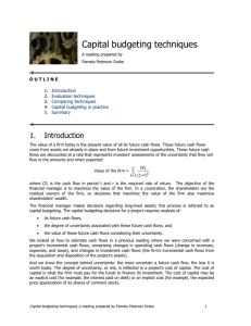 Evaluating Capital Projects - it