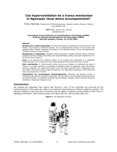 Can hyperventilation be a trance mechanism in Nganasan ritual