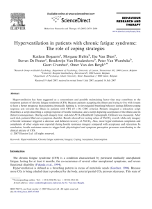 Hyperventilation in patients with chronic fatigue syndrome: The role