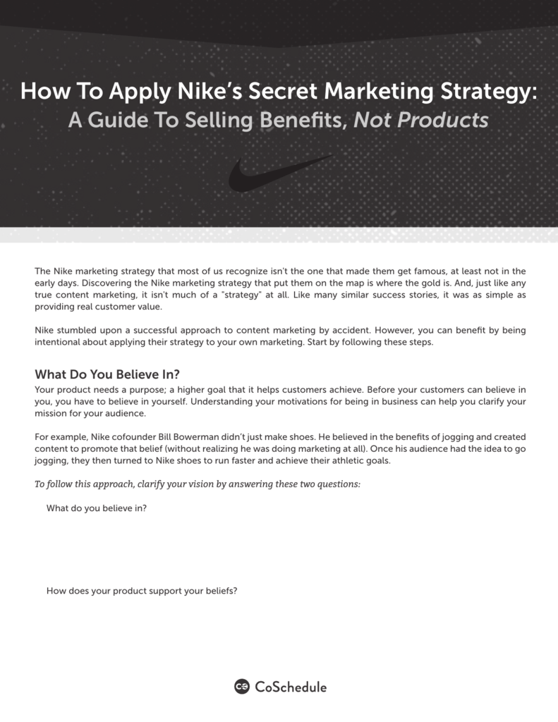 nike content marketing strategy