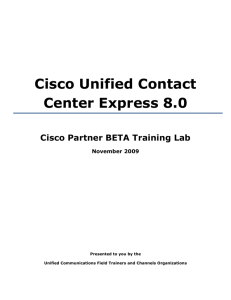 Cisco Unified Contact Center Express 8.0