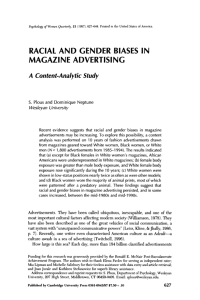 racial and gender biases in magazine advertising