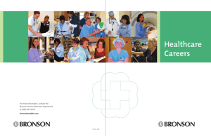 Bronson Healthcare Careers Booklet