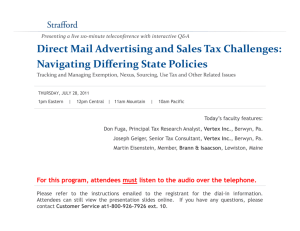 Direct Mail Advertising and Sales Tax Challenges
