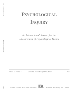 psychological inquiry