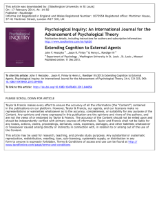 Psychological Inquiry: An International Journal for the Advancement