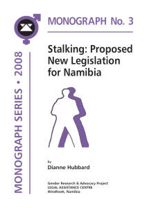 Stalking: Proposed New Legislation for Namibia