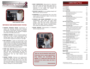 Monfort Family Human Performance Research Lab Brochure