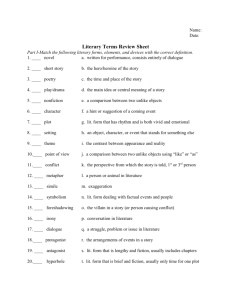 Literary Terms Review Sheet