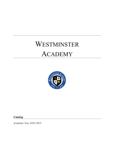 Catalog - westminster academy