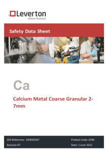 Calcium Metal Coarse Granular 2- 7mm