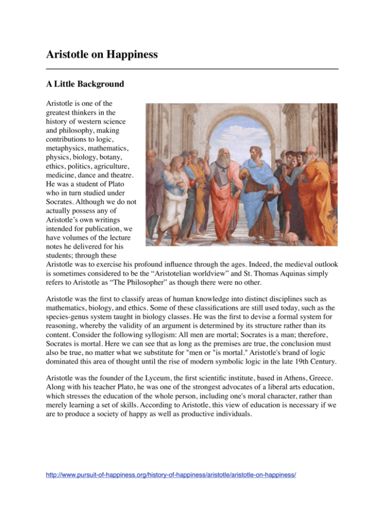 aristotle and happiness essay